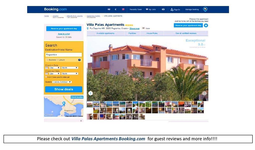 Villa Palas Apartments 2 Rogoznica  Luaran gambar